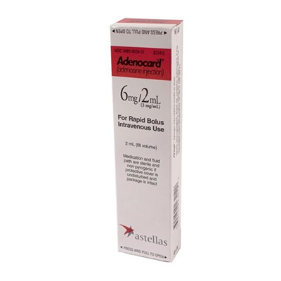 Adenocard (Adenosine Injection, USP) 6 mg/ 2mL (3 mg/mL) IV
