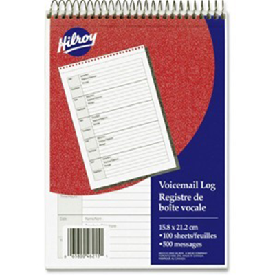 Hilroy 46215 Voicemail Log Book