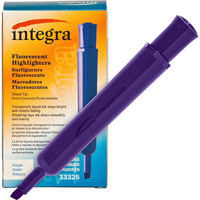 Integra Chisel Desk Liquid Highlighters - Purple