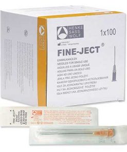 Fine-Ject Needles 25G x 2" Plastic hub (orange)