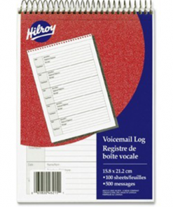 Hilroy 46215 Voicemail Log Book