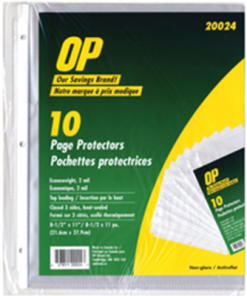 OP Brand Sheet Protector